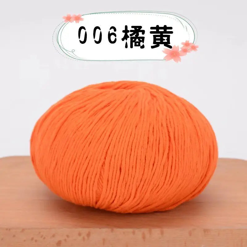 50g 100% Organic Cotton Yarn for Knitting Crocheting Crafts Hand Woven Sweater Yarn Cotton Yarn Threads Hand Knitted DIY Scarves