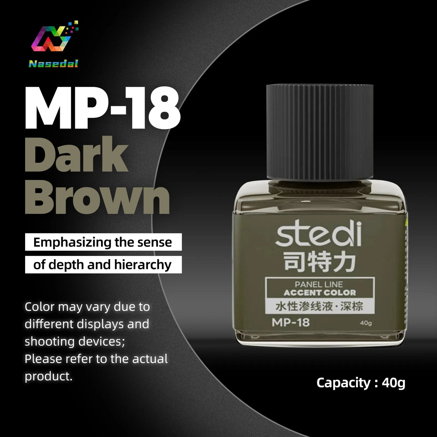 Stedi MP-10~MP-13 40g Water-Based Panel Line Paint Weathering Color for Gundam Military Plastic Model Painting Tools DIY Craft