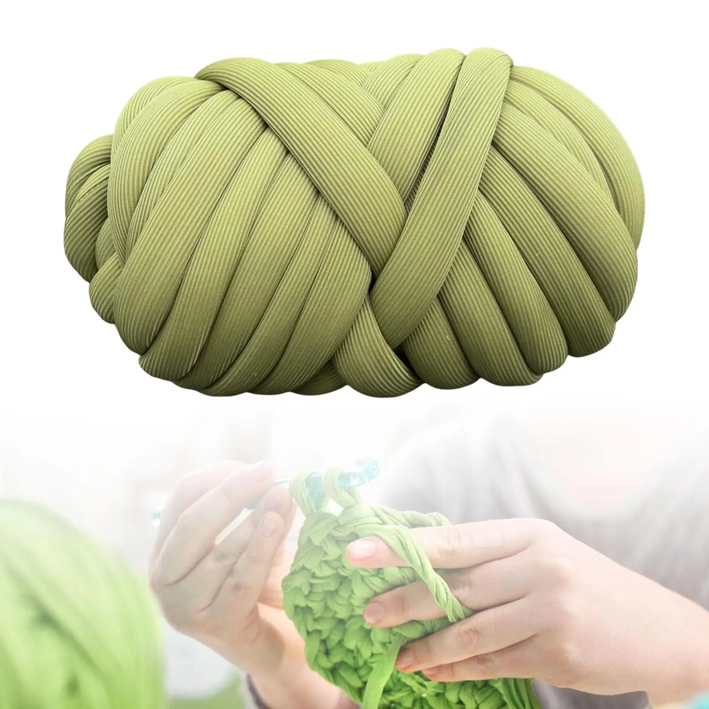 Chunky Yarn Washable Braided Knot 500G Tube Giant Yarn Jumbo Tubular Yarn for Crochet Rug Making Blanket Pillow Throw