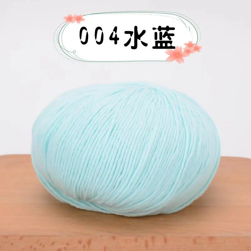 50g 100% Organic Cotton Yarn for Knitting Crocheting Crafts Hand Woven Sweater Yarn Cotton Yarn Threads Hand Knitted DIY Scarves
