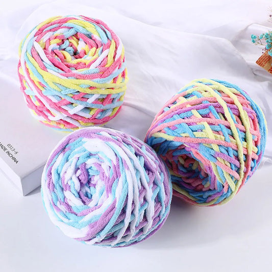 Colorful Knitting Yarn for Handmade Crochet Sweater Baby Hats Blanket Thread Soft Thick Ice Line Yarns DIY Woven Sewing Supplies