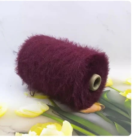 500g Imitation Mink Woolen Yarn Baby Thread Double-sided Woolen Thread DIY Hand-knitted Scarf Shawl Sweater Crochet Thread
