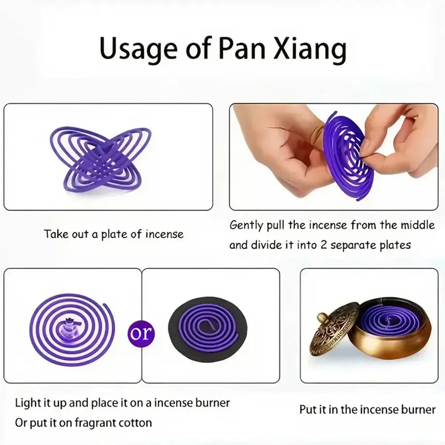 50pcs Mixed Fragrance Incense Sticks, Spiral Shape, Lemon, Rose, Jasmine, Lavender, Orange, 3-4 Hours Burn Time, Mild Fragrance,