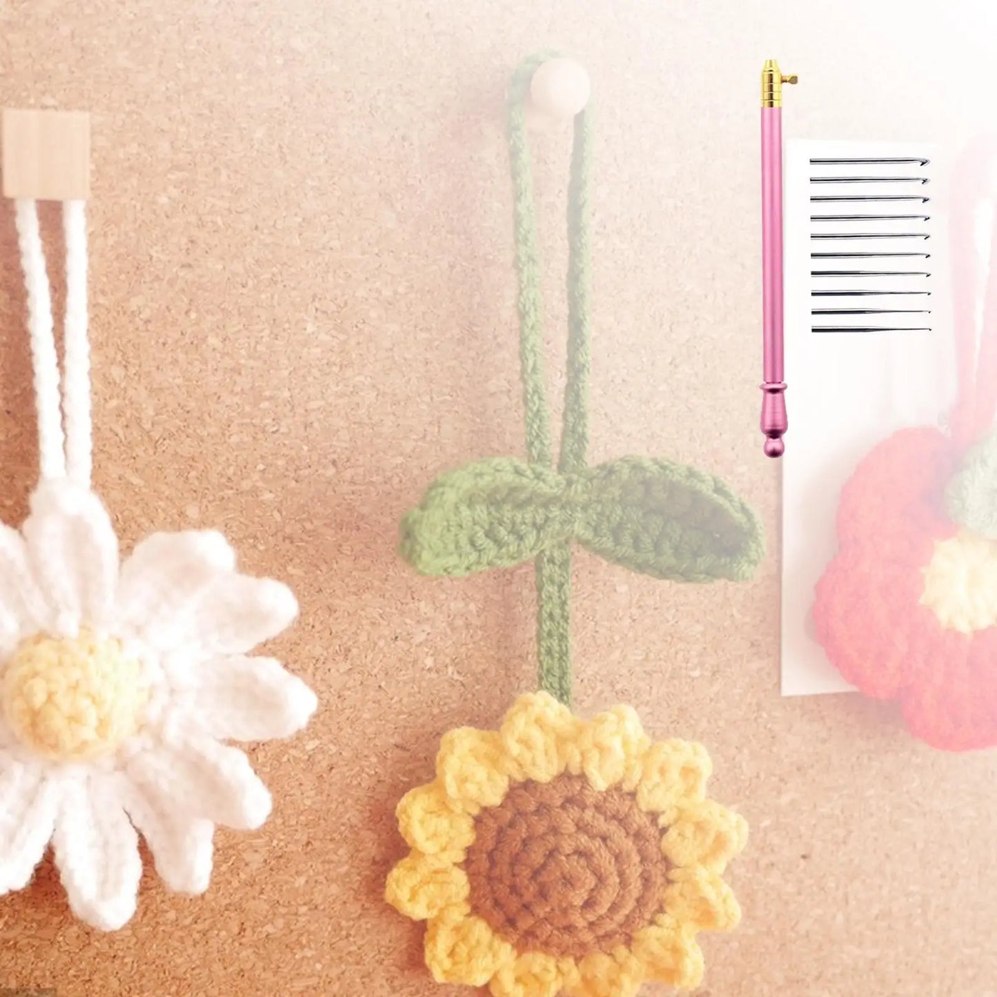 Crochet Hook Kit with Interchangeable Pins for Crafting Projects