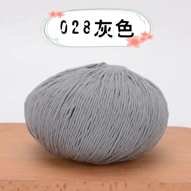 50g 100% Organic Cotton Yarn for Knitting Crocheting Crafts Hand Woven Sweater Yarn Cotton Yarn Threads Hand Knitted DIY Scarves