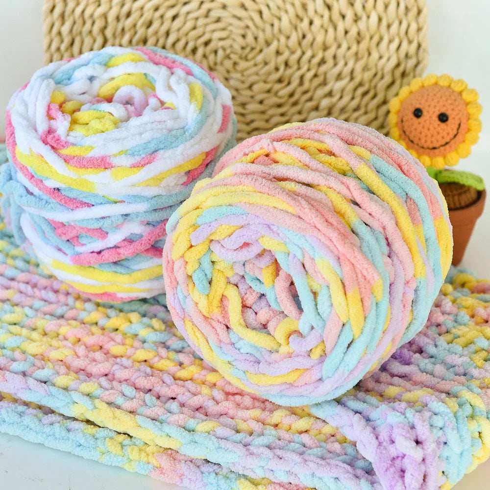Colorful Knitting Yarn for Handmade Crochet Sweater Baby Hats Blanket Thread Soft Thick Ice Line Yarns DIY Woven Sewing Supplies