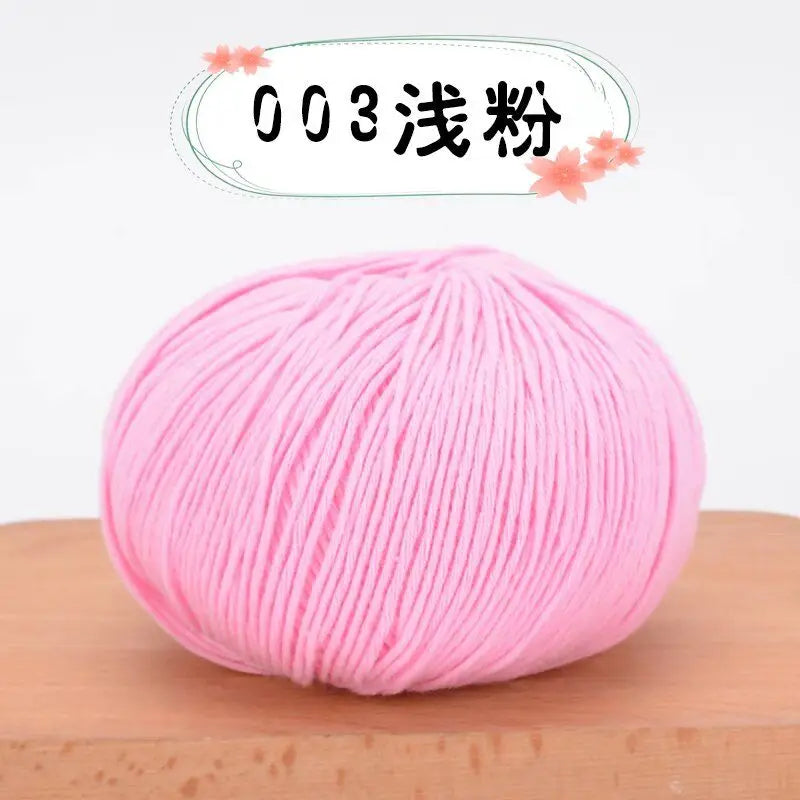 50g 100% Organic Cotton Yarn for Knitting Crocheting Crafts Hand Woven Sweater Yarn Cotton Yarn Threads Hand Knitted DIY Scarves