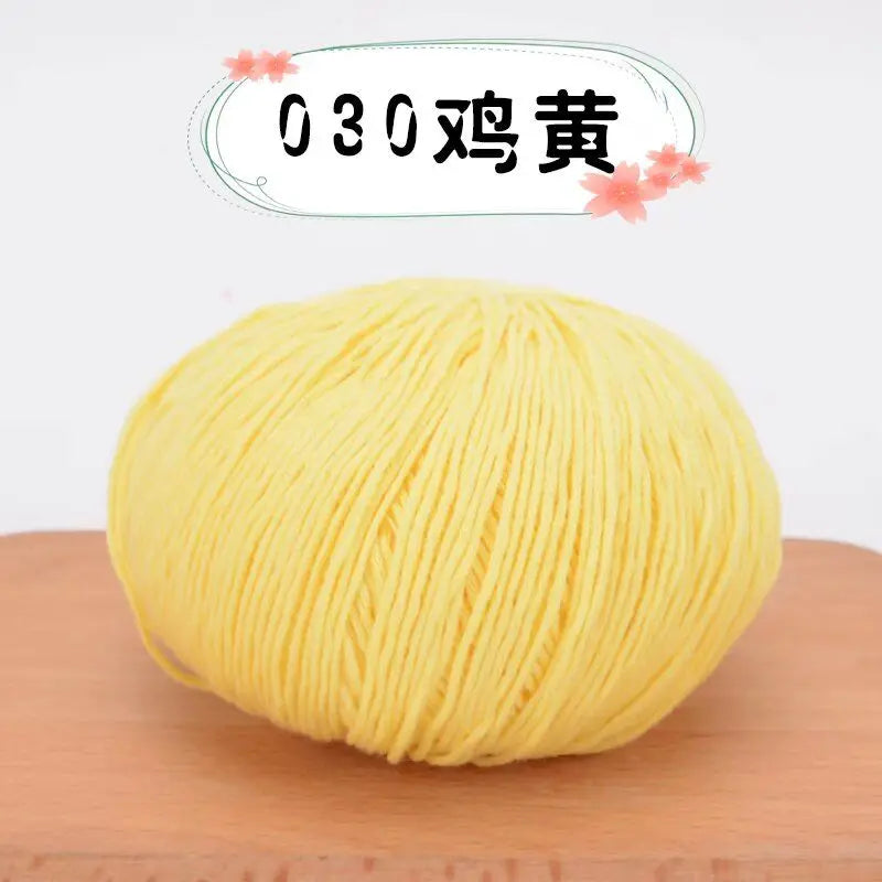 50g 100% Organic Cotton Yarn for Knitting Crocheting Crafts Hand Woven Sweater Yarn Cotton Yarn Threads Hand Knitted DIY Scarves