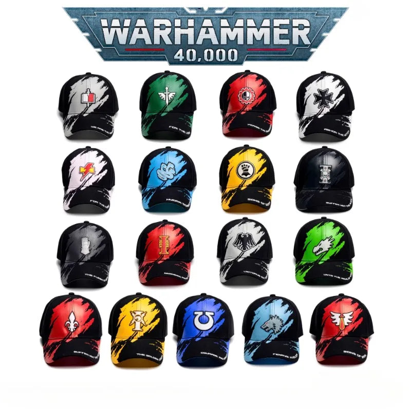 Warhammer 40000 Imperial Fists Blood Angel Ultramarines Anime Peripherals Creative Personality Cartoon Print Boys Versatile Cap