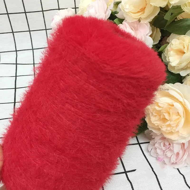 500g Imitation Mink Woolen Yarn Baby Thread Double-sided Woolen Thread DIY Hand-knitted Scarf Shawl Sweater Crochet Thread