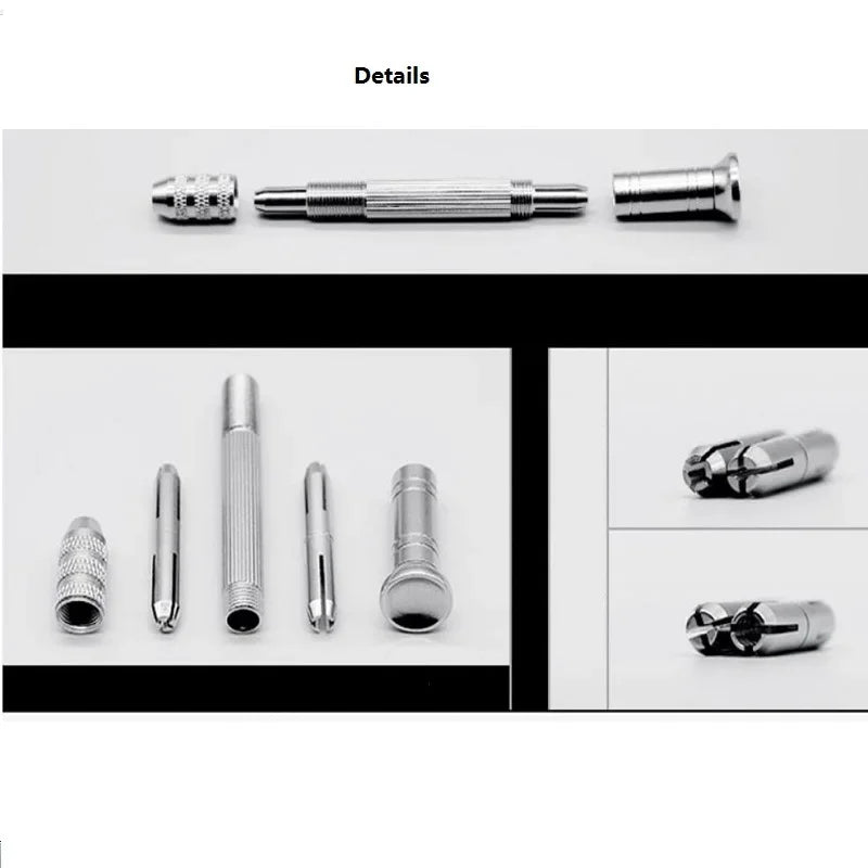 1pc Manual Woodworking Pin Vise, Steel Round Cap Watch Repair Pin Vice Craft Tools For Resin Zinc Alloy Jewelry Hole Maker Punch