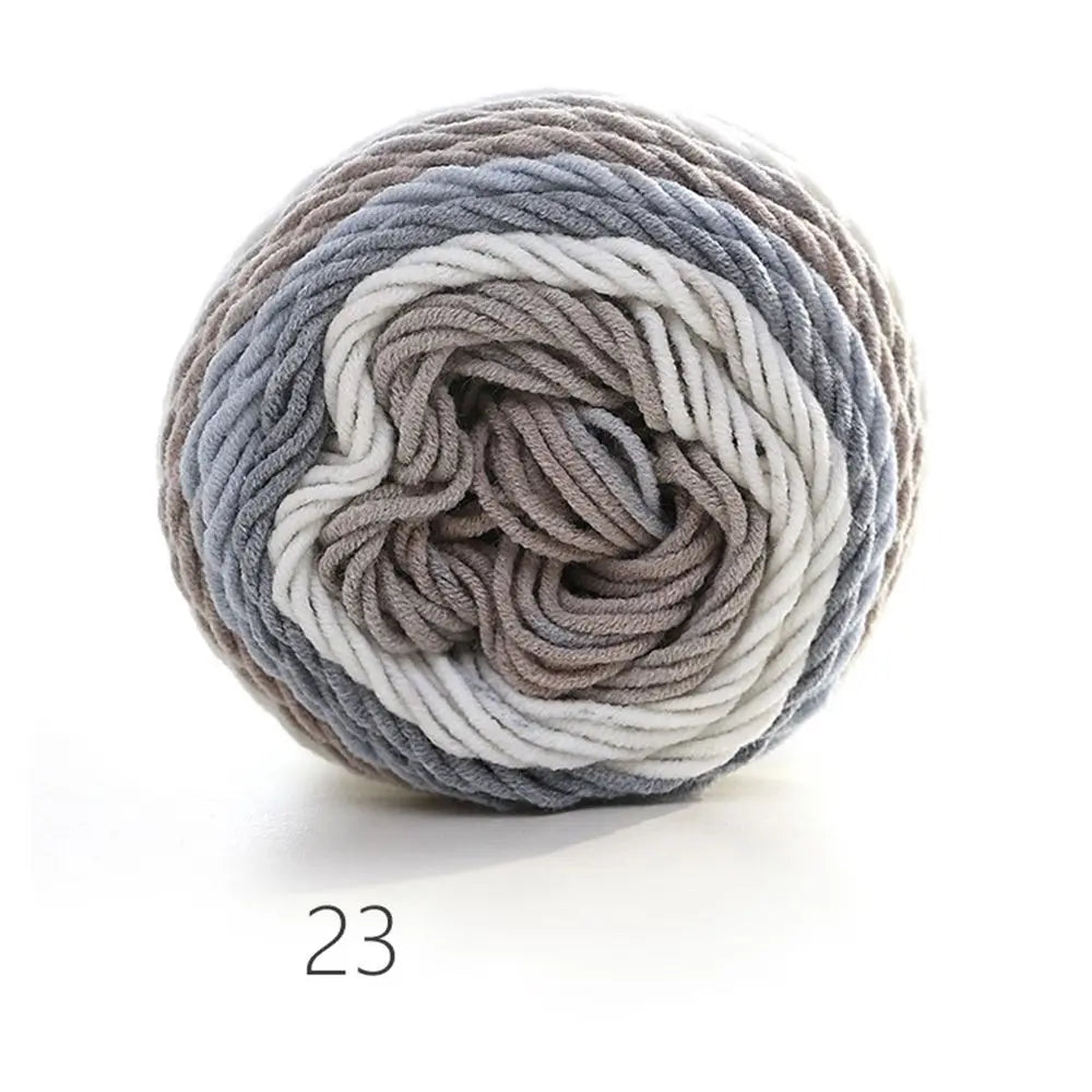 100grams Rainbow Color Hand-woven Cotton Yarn Soft Crochet Thick Yarn For Hand Knitting Warm Sweater Sofa Cushion Scarf DIY