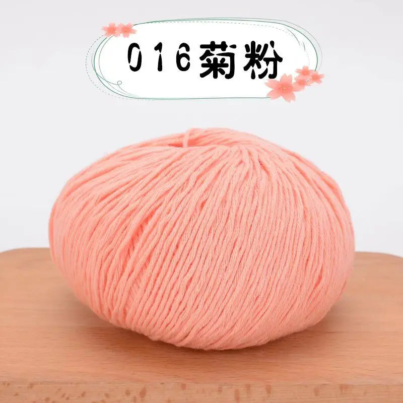 50g 100% Organic Cotton Yarn for Knitting Crocheting Crafts Hand Woven Sweater Yarn Cotton Yarn Threads Hand Knitted DIY Scarves
