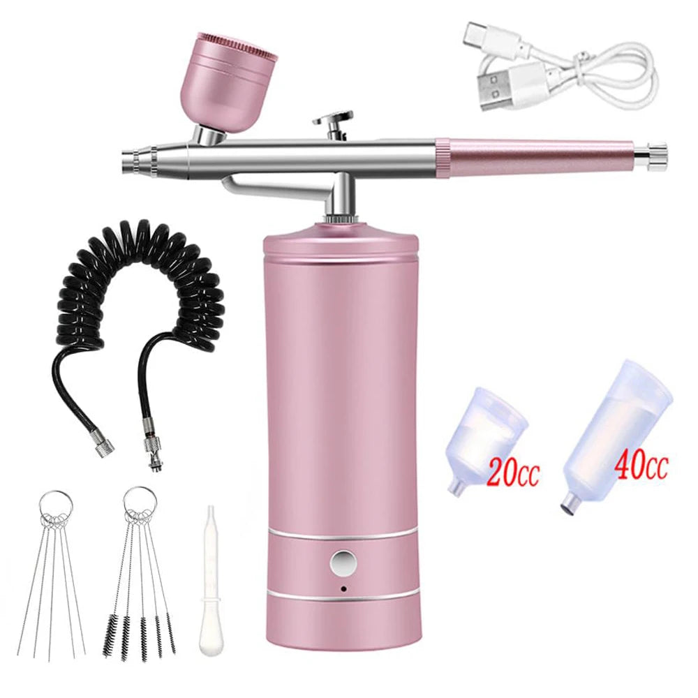 Airbrush Nail Art Painting Kit with Compressor Mini Airbrush for Nail Art Cake Painting Portable Hand Sprayer Gun Airbrush Nail
