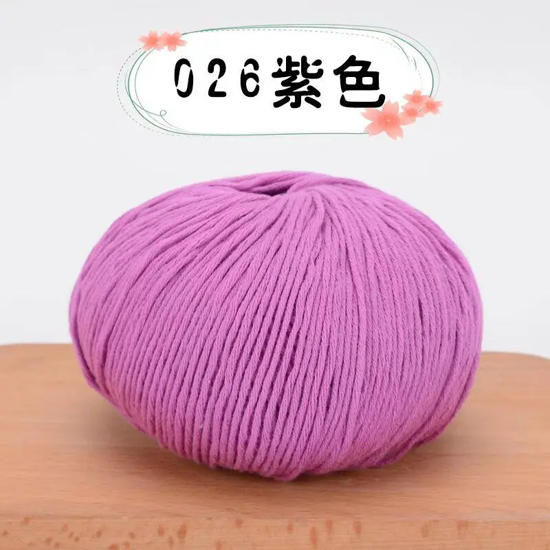 50g 100% Organic Cotton Yarn for Knitting Crocheting Crafts Hand Woven Sweater Yarn Cotton Yarn Threads Hand Knitted DIY Scarves