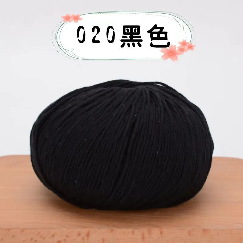 50g 100% Organic Cotton Yarn for Knitting Crocheting Crafts Hand Woven Sweater Yarn Cotton Yarn Threads Hand Knitted DIY Scarves