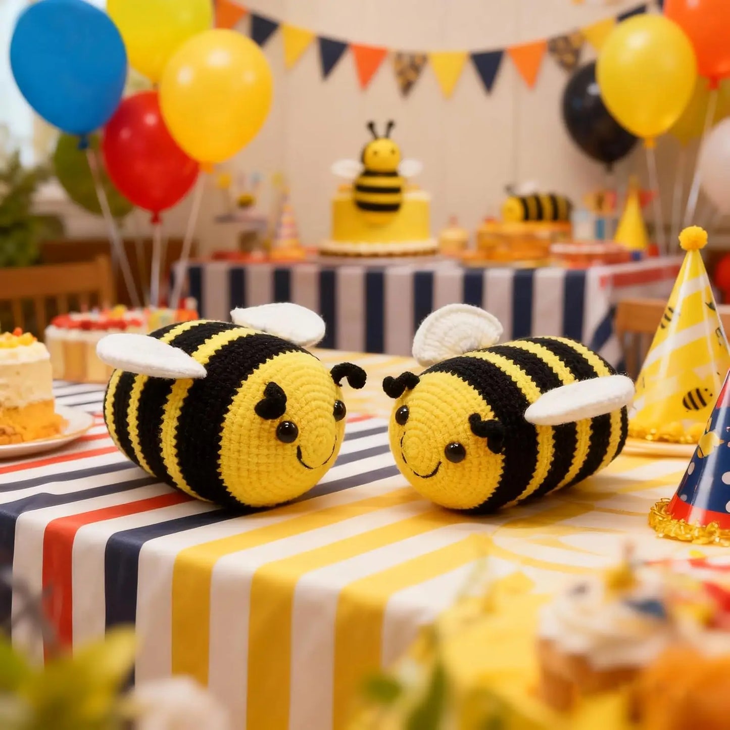 3 Crochet Kits - 3 Crochet Kits for Beginners/Experts - Bunny, Chick, Bee for adult beginners, includes enough yarn, crochet hook, needle, and stitch counters