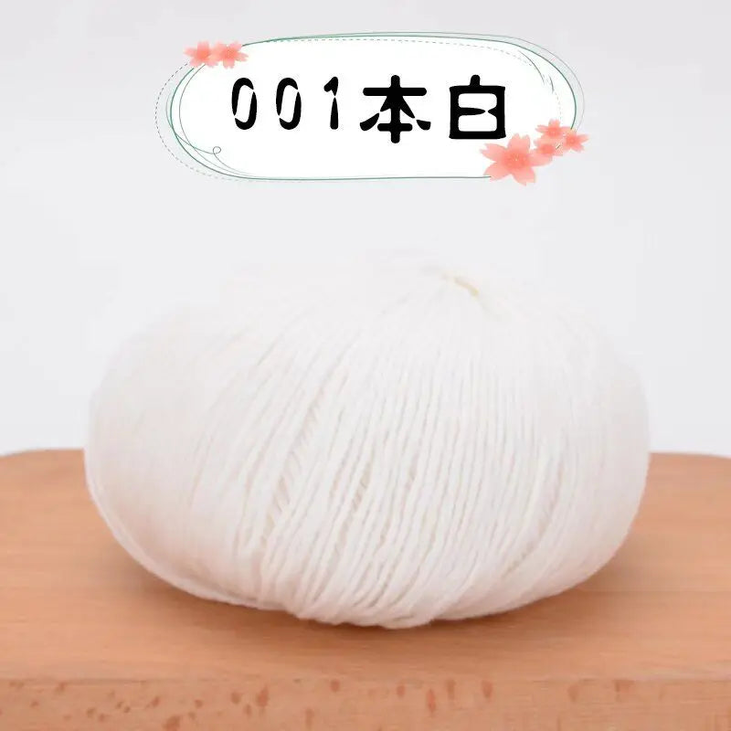 50g 100% Organic Cotton Yarn for Knitting Crocheting Crafts Hand Woven Sweater Yarn Cotton Yarn Threads Hand Knitted DIY Scarves