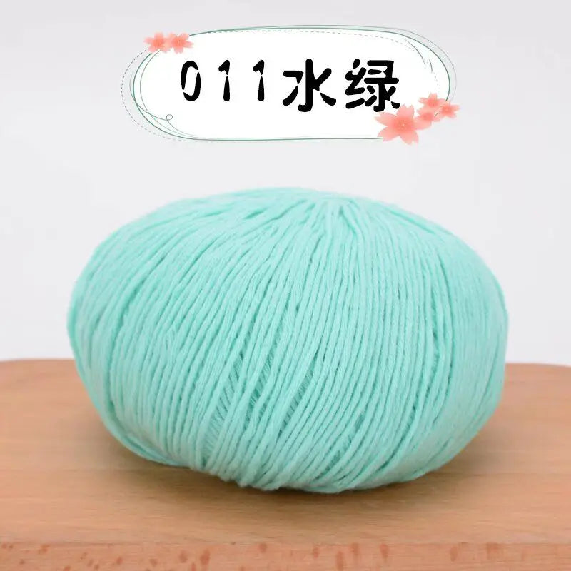 50g 100% Organic Cotton Yarn for Knitting Crocheting Crafts Hand Woven Sweater Yarn Cotton Yarn Threads Hand Knitted DIY Scarves