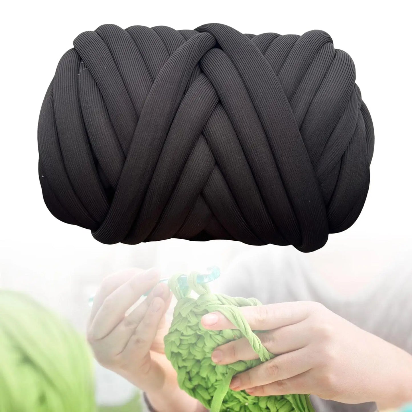 Chunky Yarn Washable Braided Knot 500G Tube Giant Yarn Jumbo Tubular Yarn for Crochet Rug Making Blanket Pillow Throw