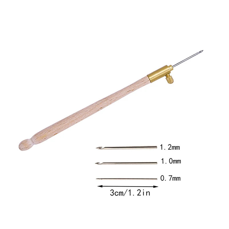 1set French embroidery crochet DIY hand cross stitch cotto crochet 3 needles