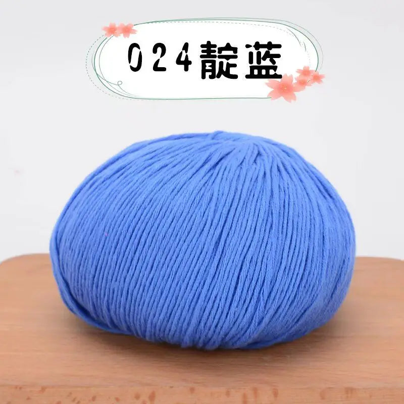 50g 100% Organic Cotton Yarn for Knitting Crocheting Crafts Hand Woven Sweater Yarn Cotton Yarn Threads Hand Knitted DIY Scarves