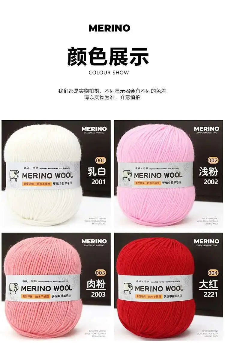 Yarn Thick Wool 100g Medium for Hand Knitting DIY Sweater Scarf Materials Yarn Ball