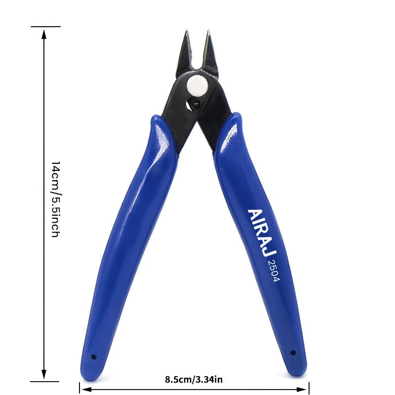 AIRAJ Flush Wire Cutters Side Cutters, Diagonal Side Cutting pliers, Wire Snips, Nippers, Small Wire Cutters for jewelry Making
