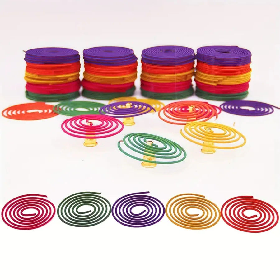50pcs Mixed Fragrance Incense Sticks, Spiral Shape, Lemon, Rose, Jasmine, Lavender, Orange, 3-4 Hours Burn Time, Mild Fragrance,