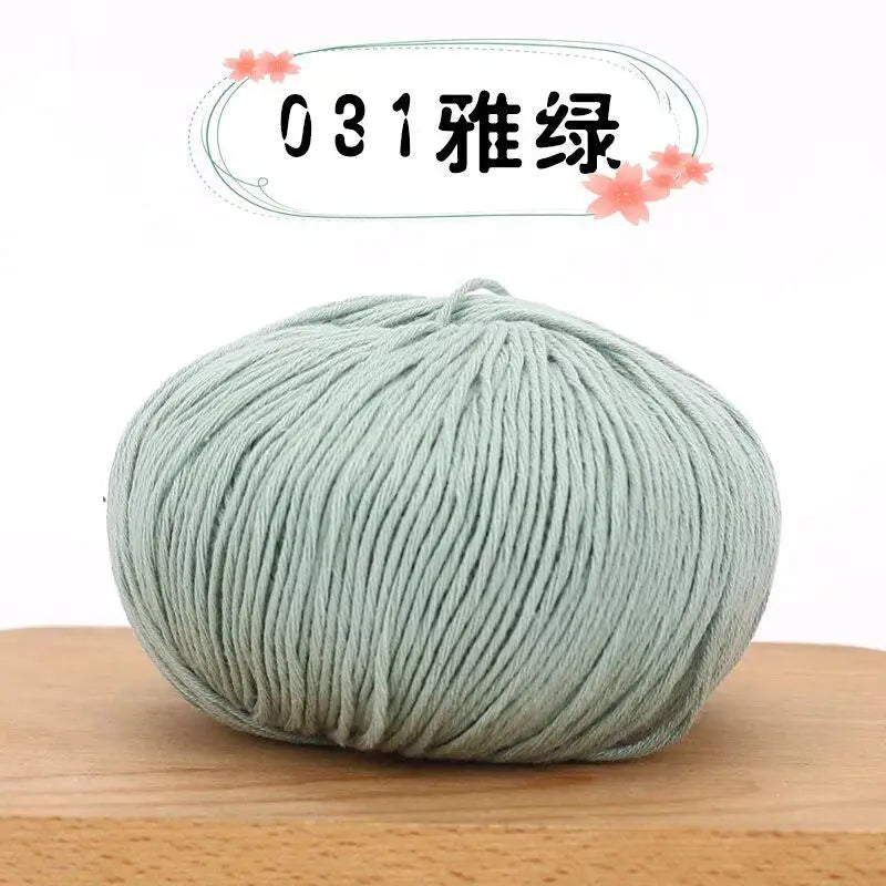 50g 100% Organic Cotton Yarn for Knitting Crocheting Crafts Hand Woven Sweater Yarn Cotton Yarn Threads Hand Knitted DIY Scarves