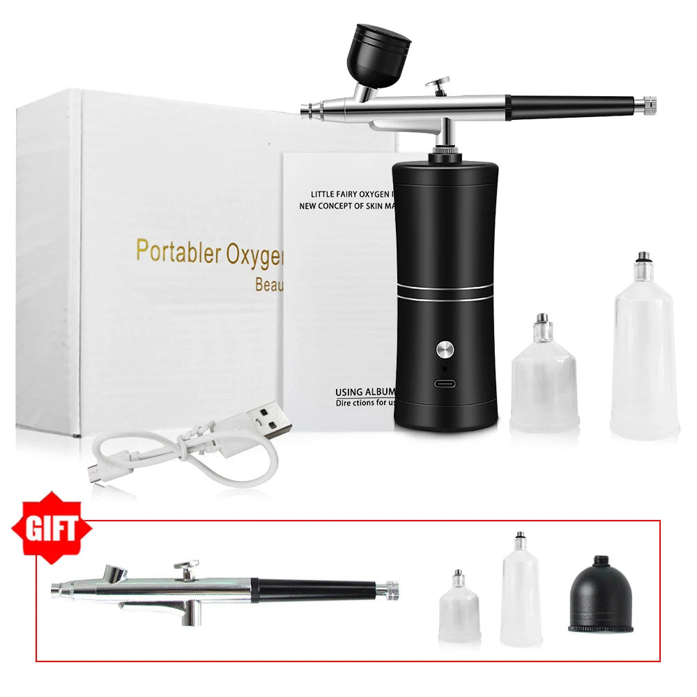 Airbrush with Compressor Airbrush Painting Mini Spray Gun for Painting Wireless Electric Paint Gun Airbrush Kit with Compressor
