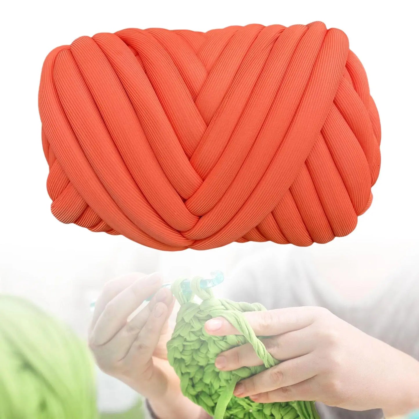 Chunky Yarn Washable Braided Knot 500G Tube Giant Yarn Jumbo Tubular Yarn for Crochet Rug Making Blanket Pillow Throw