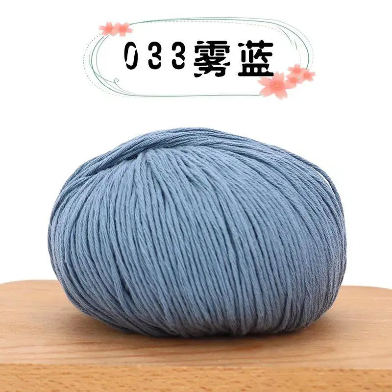 50g 100% Organic Cotton Yarn for Knitting Crocheting Crafts Hand Woven Sweater Yarn Cotton Yarn Threads Hand Knitted DIY Scarves