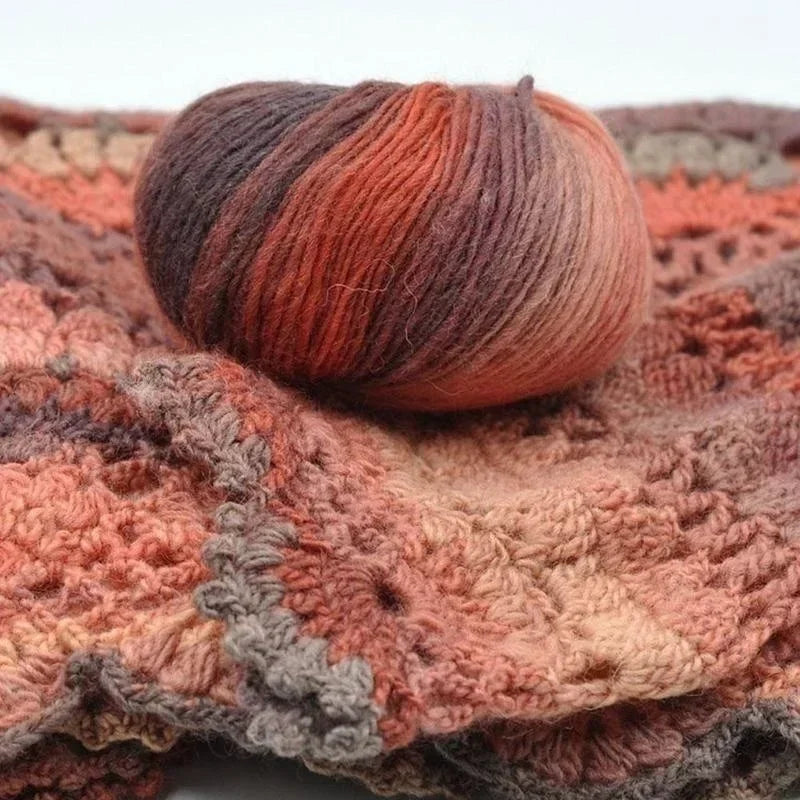 1 Rolls 50g/ball Rainbow Yarn Wool Crochet Yarn Fancy Lana Knitting Yarn Croche Laine Hand Knitting Colorful Soft Fine