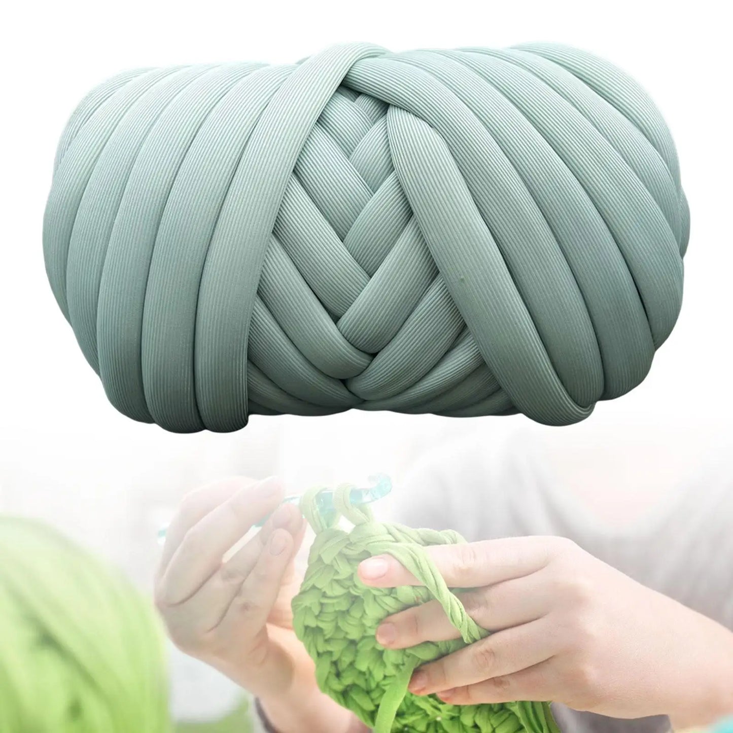 Chunky Yarn Washable Braided Knot 500G Tube Giant Yarn Jumbo Tubular Yarn for Crochet Rug Making Blanket Pillow Throw