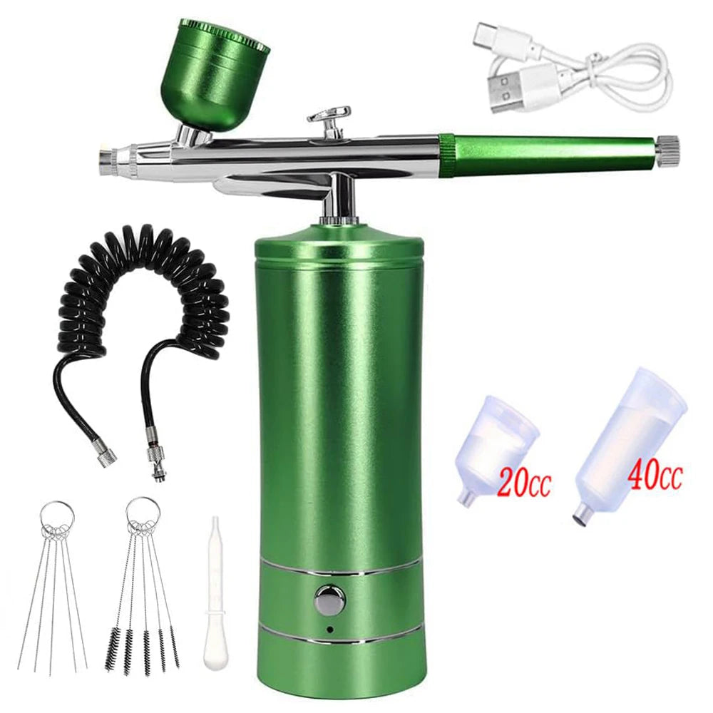 Airbrush Nail Art Painting Kit with Compressor Mini Airbrush for Nail Art Cake Painting Portable Hand Sprayer Gun Airbrush Nail