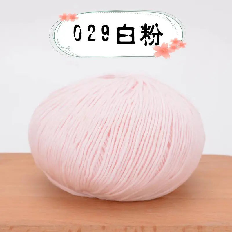 50g 100% Organic Cotton Yarn for Knitting Crocheting Crafts Hand Woven Sweater Yarn Cotton Yarn Threads Hand Knitted DIY Scarves