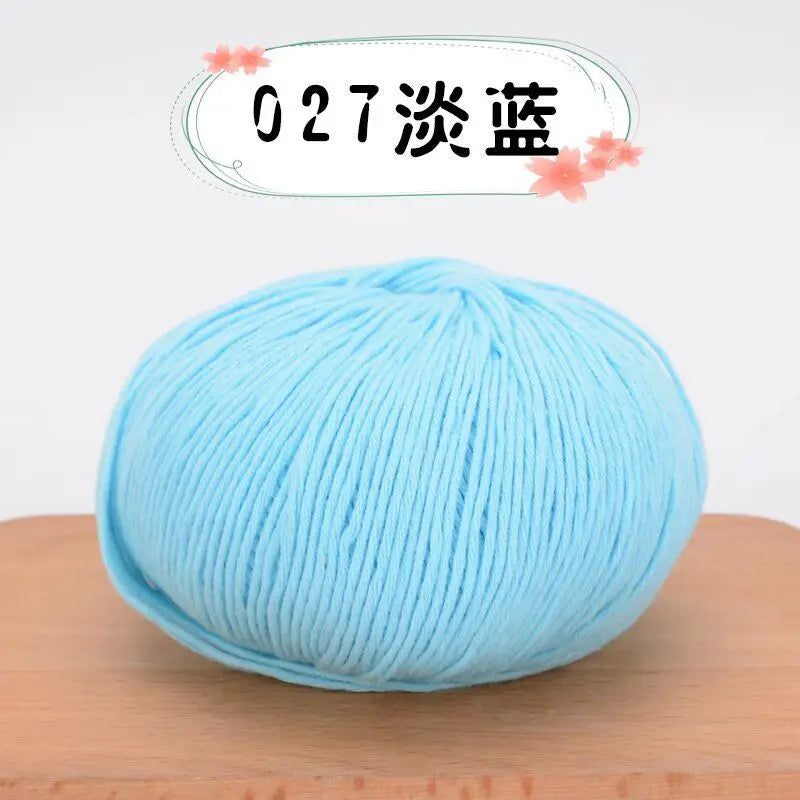 50g 100% Organic Cotton Yarn for Knitting Crocheting Crafts Hand Woven Sweater Yarn Cotton Yarn Threads Hand Knitted DIY Scarves